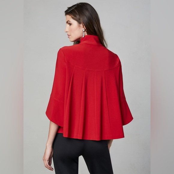 Joseph Ribkoff - Tulip Sleeve Jacket - Red - Picture 2 of 6
